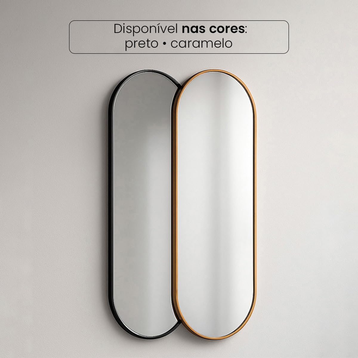 Espelho Cápsula Premium 160x55 cm – Sofisticação e Amplitude Visual