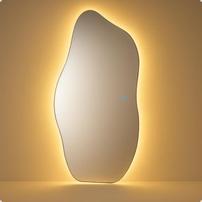 Espelho Orgânico Magnus 90x40 cm com LED Touch – 3 Cores de Iluminação