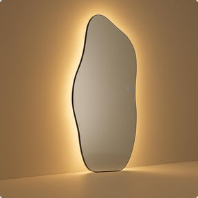 Espelho Orgânico Magnus 90x40 cm com LED Touch – 3 Cores de Iluminação