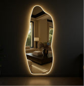 Espelho Orgânico Magnus 90x40 cm com LED Touch – 3 Cores de Iluminação