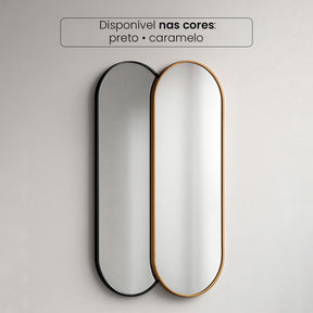 Espelho Cápsula Premium 160x55 cm – Sofisticação e Amplitude Visual
