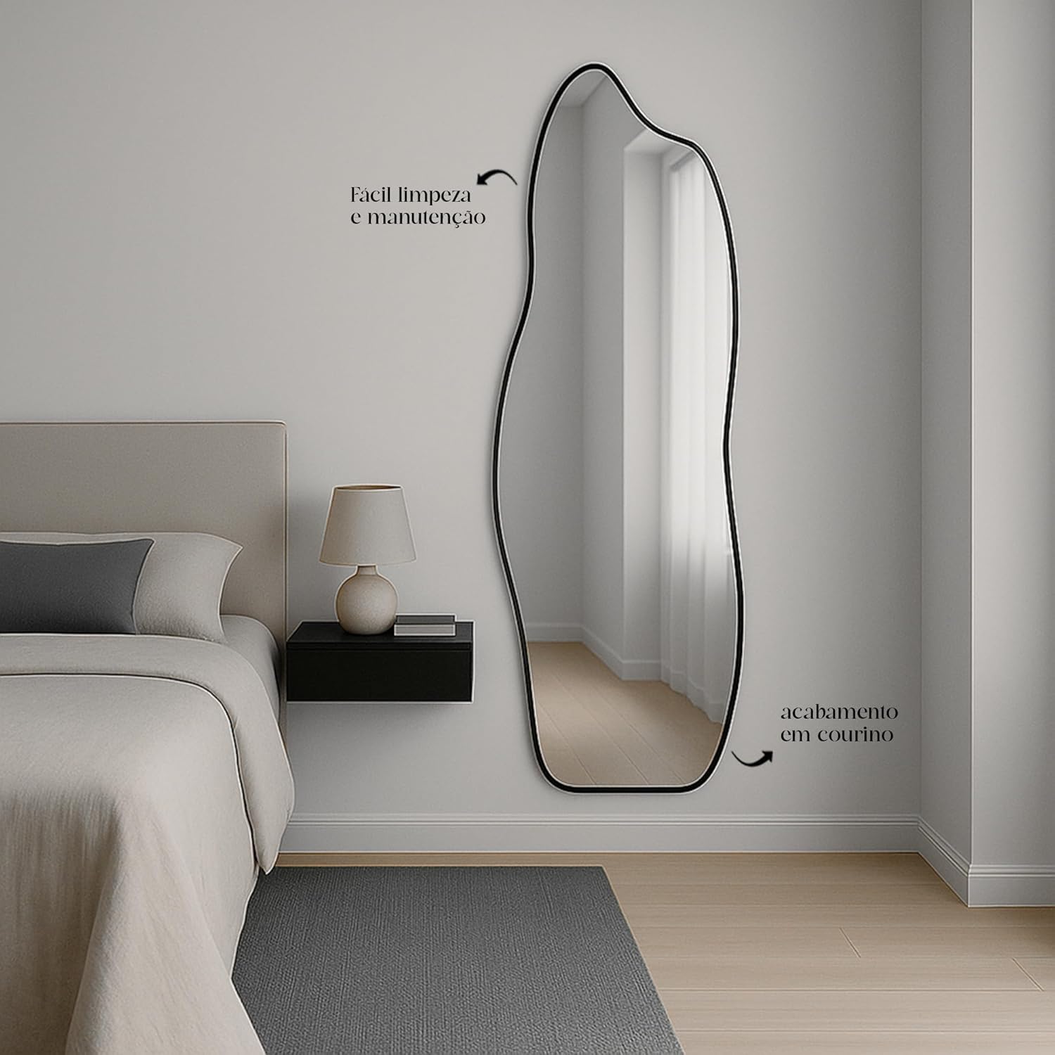 Espelho de Corpo Inteiro Orgânico 110x34 cm