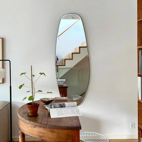 Espelho Orgânico Assimétrico de Parede – Borda Chanfrada Decorativa