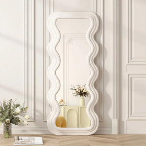 Espelho Ondulado Corpo Inteiro – Design Orgânico Sofisticado