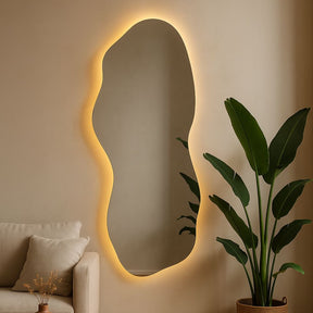 Espelho Orgânico Corpo Inteiro com LED – Design Moderno e Sofisticado