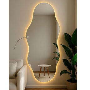 Espelho Orgânico Corpo Inteiro com LED Touch – Acompanha Fonte