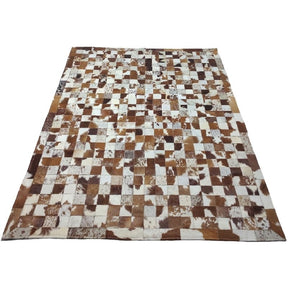 Tapete de Couro Natural Malhado 1,50x2,00 m – Acabamento com Bordas