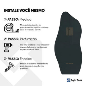 Espelho Orgânico Flame com LED 110 x 50 centímetros